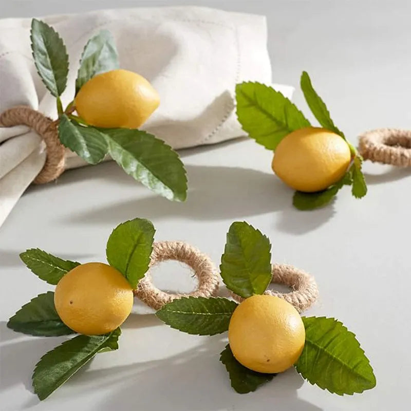 Savorykitchen™ Handmade Lemon Napkin Rings