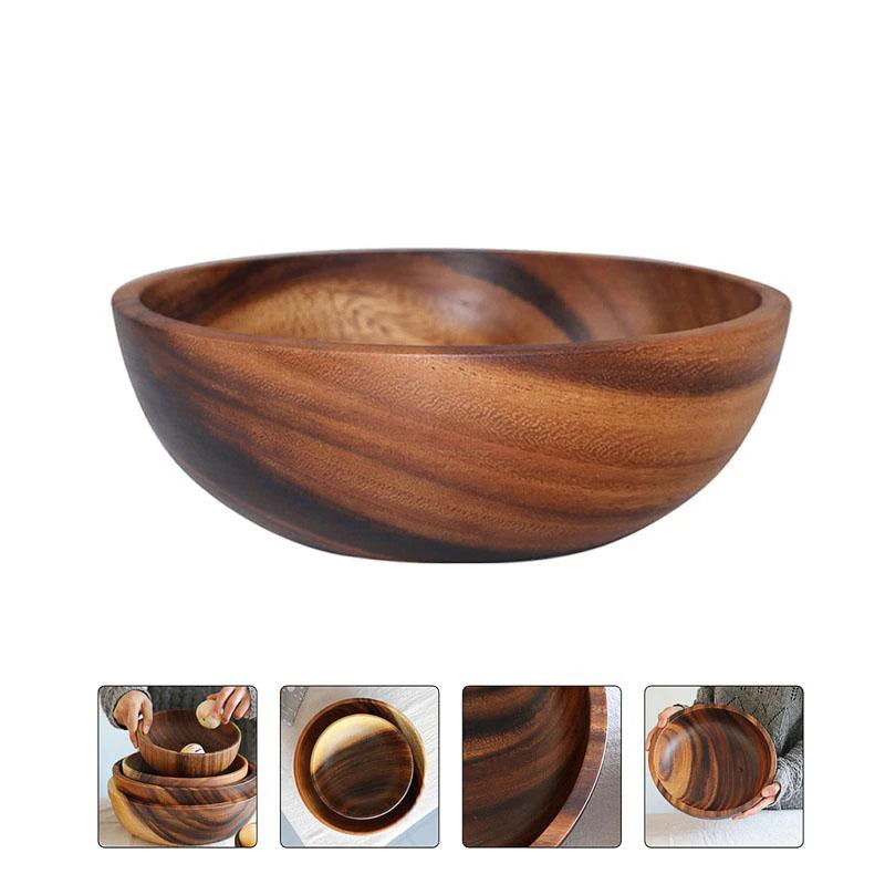 Savorykitchen™ Natural Wooden Basic Bowls