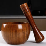 Savorykitchen™ Wood Mortar & Pestle