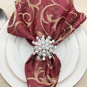 Savorykitchen™ Pearl Bow Napkin Ring (1PC)